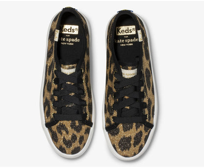 Keds Girls Big Kid's Keds x kate spade new york Kickstart Glitter Leopard