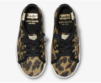 Keds Girls Little Kid's Keds x kate spade new york Kickstart Jr. Glitter Leopard