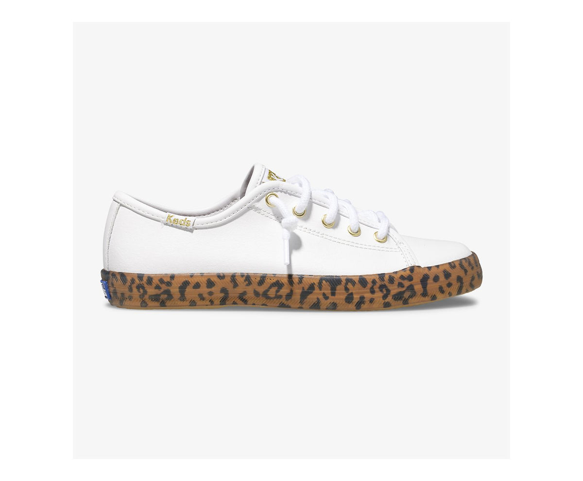 Keds Girls Big Kid's Kickstart Leopard Foxing Sneaker