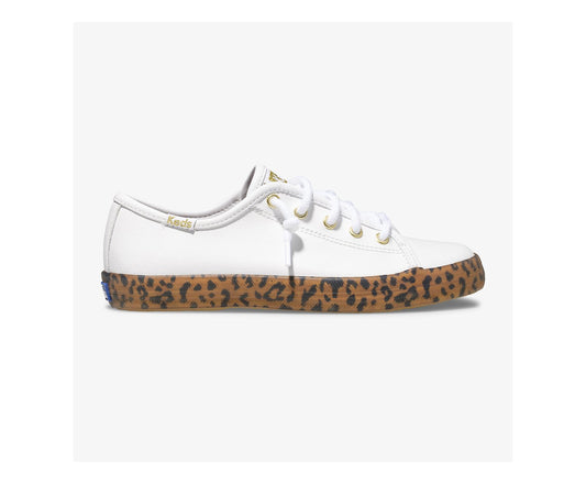 Keds Girls Big Kid's Kickstart Leopard Foxing Sneaker