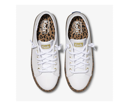 Keds Girls Big Kid's Kickstart Leopard Foxing Sneaker