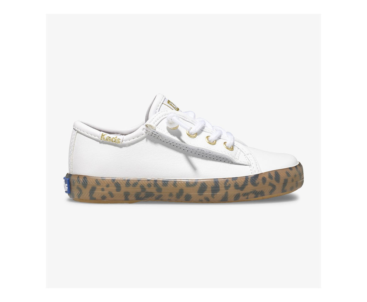 Keds Girls|Boys Big Kid's Kickstart Leopard Foxing Sneaker Jr