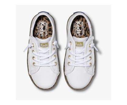 Keds Girls|Boys Big Kid's Kickstart Leopard Foxing Sneaker Jr