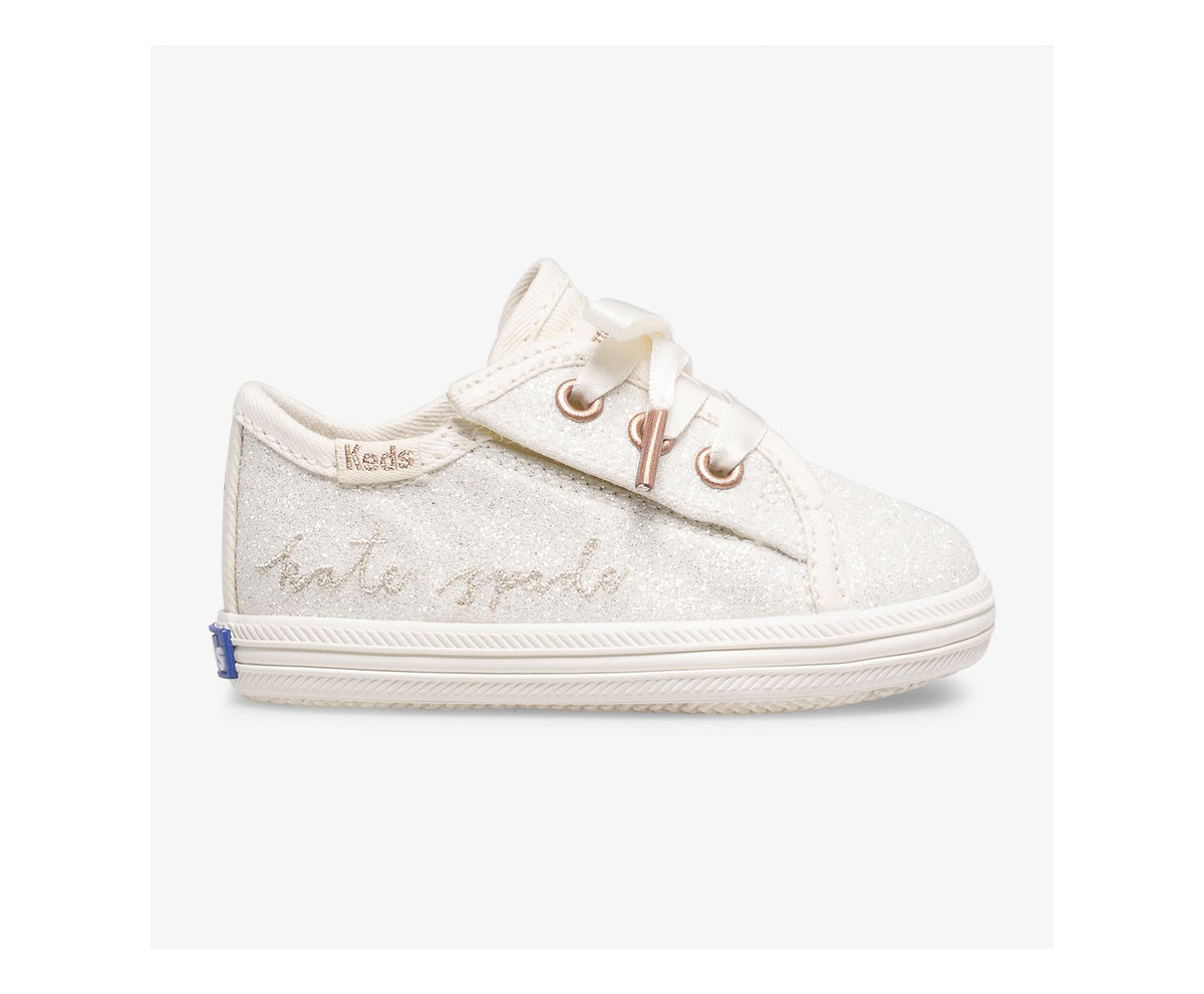 Keds Girls Little Kid's Keds x ksny Kickstart Ivory Glitter Crib