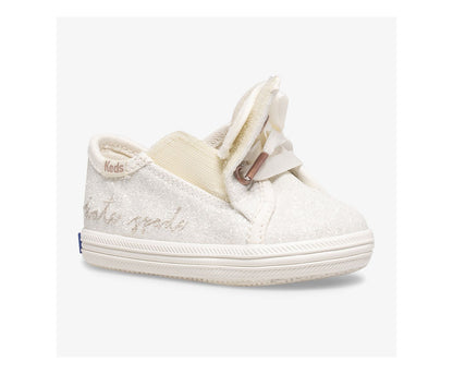 Keds Girls Little Kid's Keds x ksny Kickstart Ivory Glitter Crib