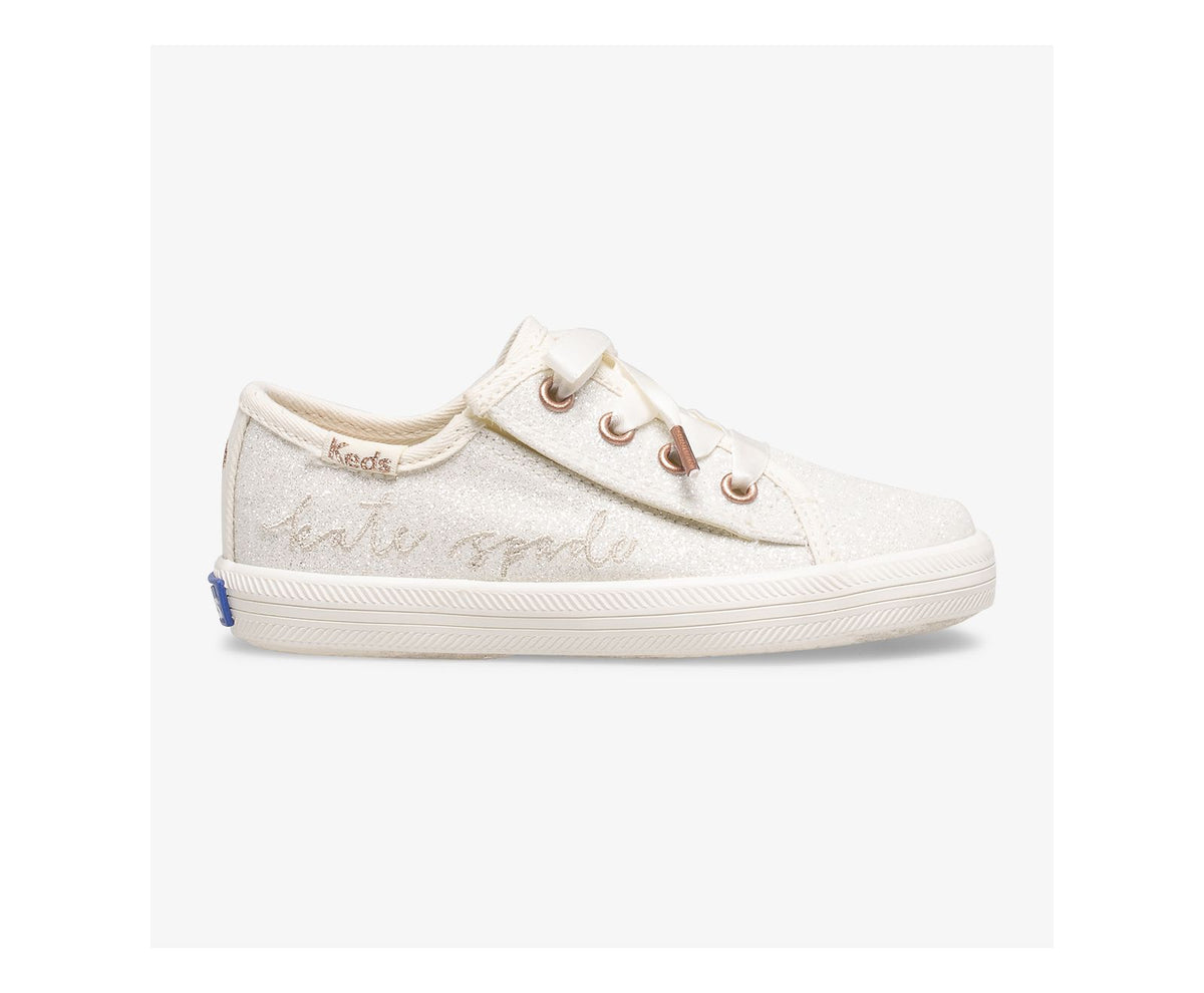 Keds Girls Little Kid's Keds x kate spade new york Kickstart Jr Ivory Glitter