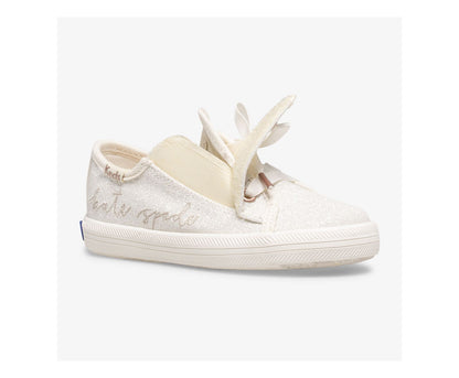 Keds Girls Little Kid's Keds x kate spade new york Kickstart Jr Ivory Glitter
