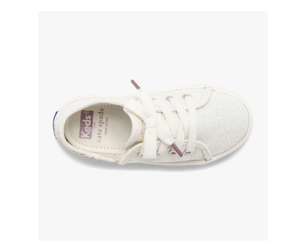 Keds Girls Little Kid's Keds x kate spade new york Kickstart Jr Ivory Glitter