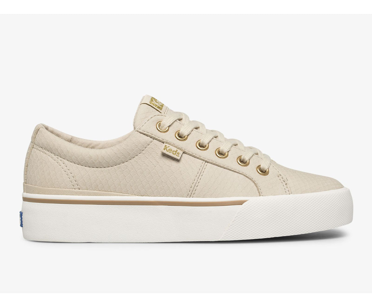 Keds Women Jump Kick Duo Vegan Soft Buck + Croc Emboss