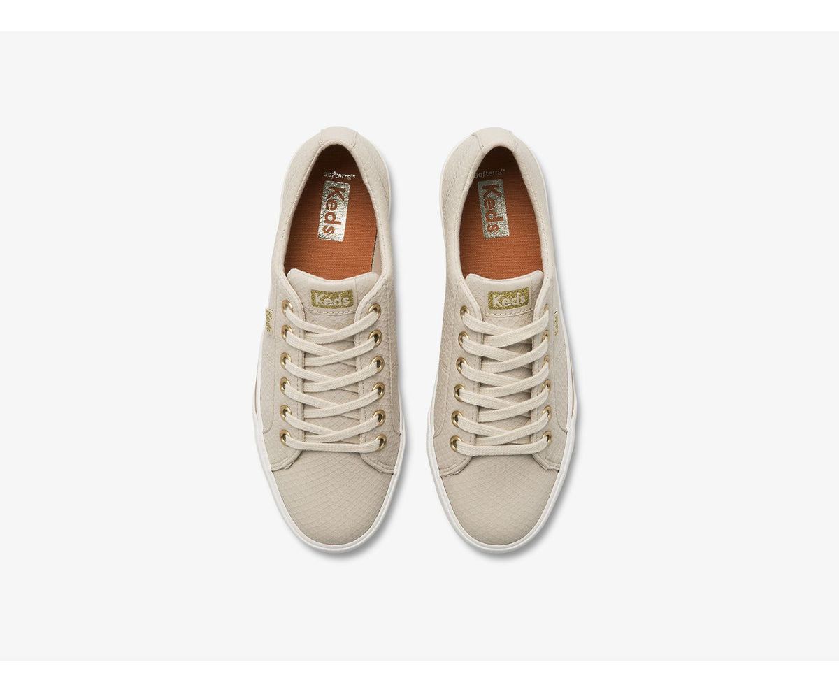 Keds Women Jump Kick Duo Vegan Soft Buck + Croc Emboss