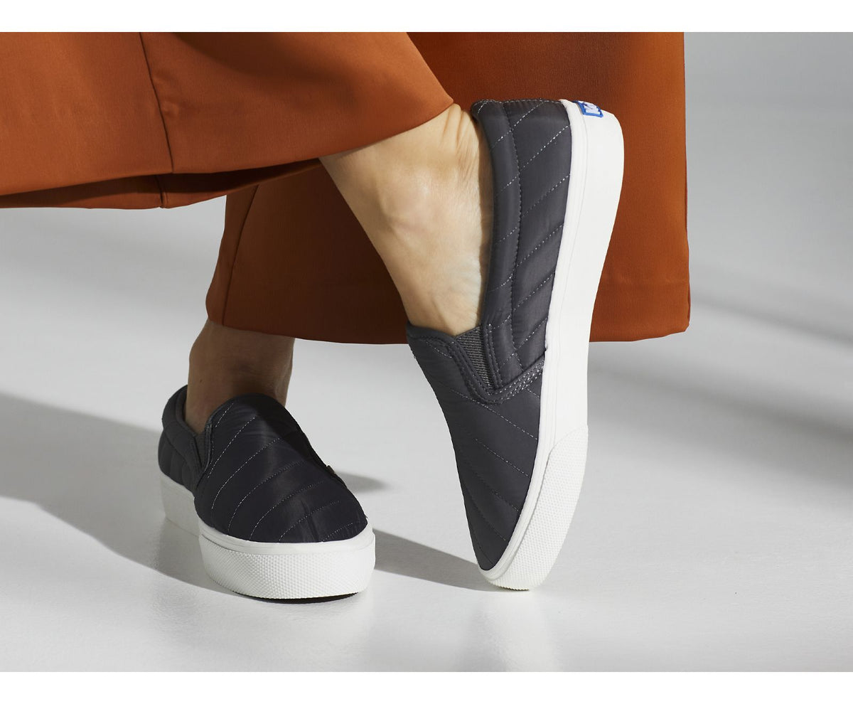 Keds Women Jump Kick Slip On Water Resistant Quilted Puffer