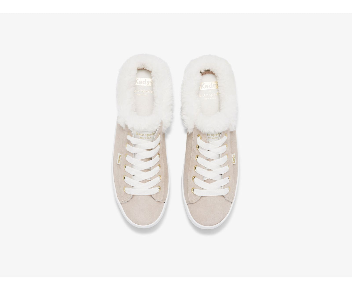 Keds Women Keds x kate spade new york Kickstart Mule Fur Collar Glitter Suede