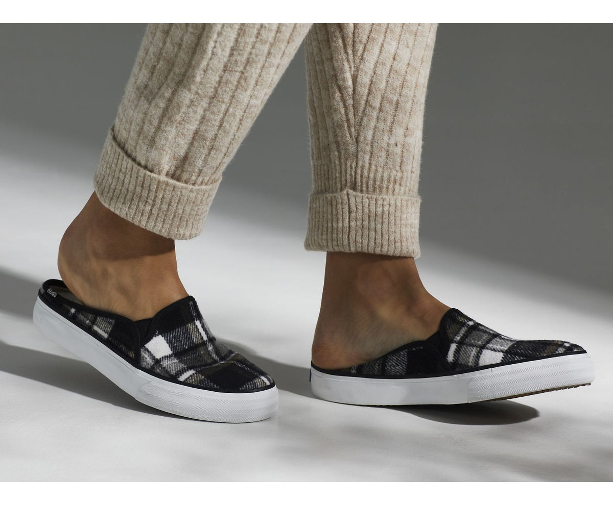 Keds Women Double Decker Mule Plaid