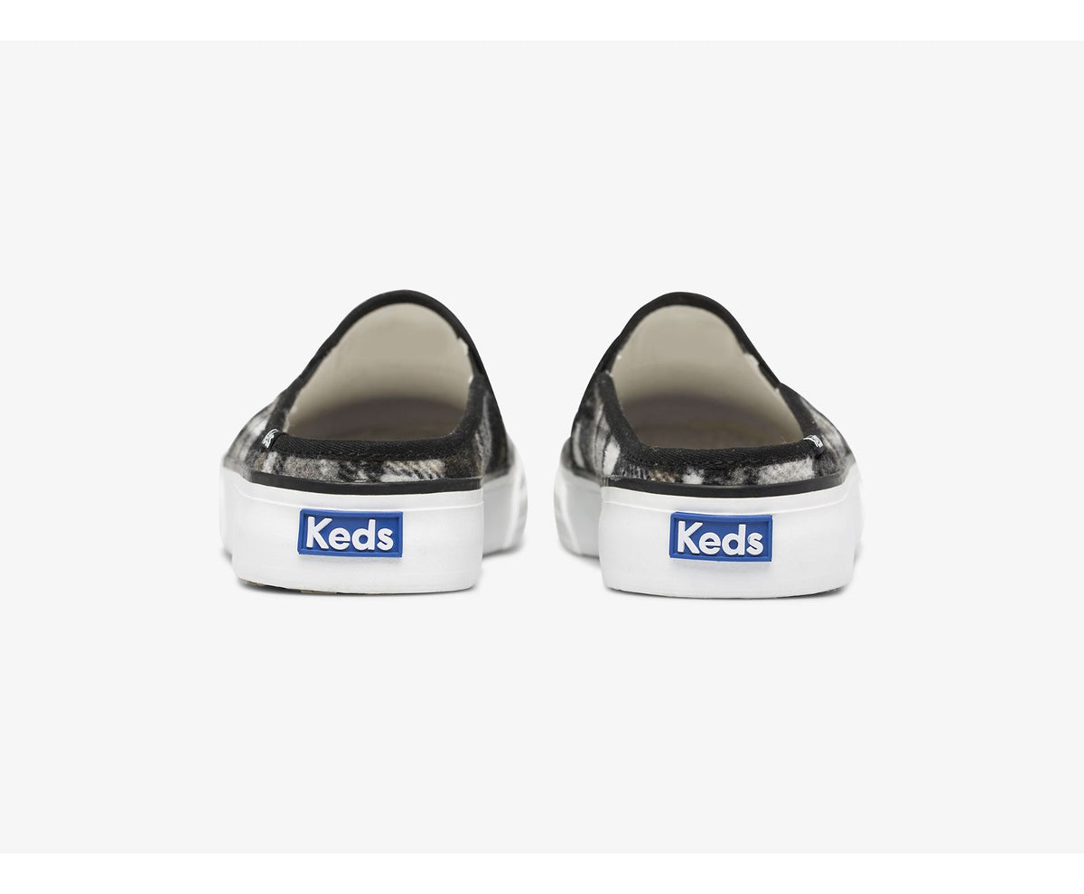 Keds Women Double Decker Mule Plaid