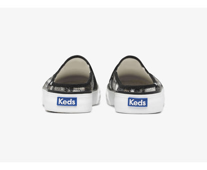 Keds Women Double Decker Mule Plaid