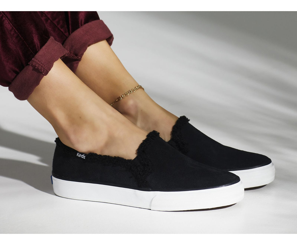 Keds Women Double Decker Suede Faux Shearling
