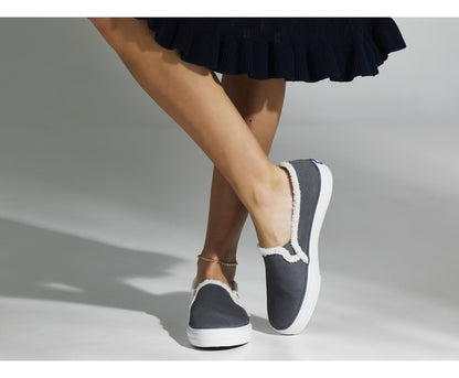 Keds Women Double Decker Suede Faux Shearling