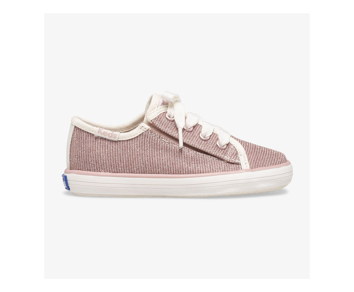 Keds Girls|Boys Little Kid's Kickstart Seasonal Jr Pink Sparkle