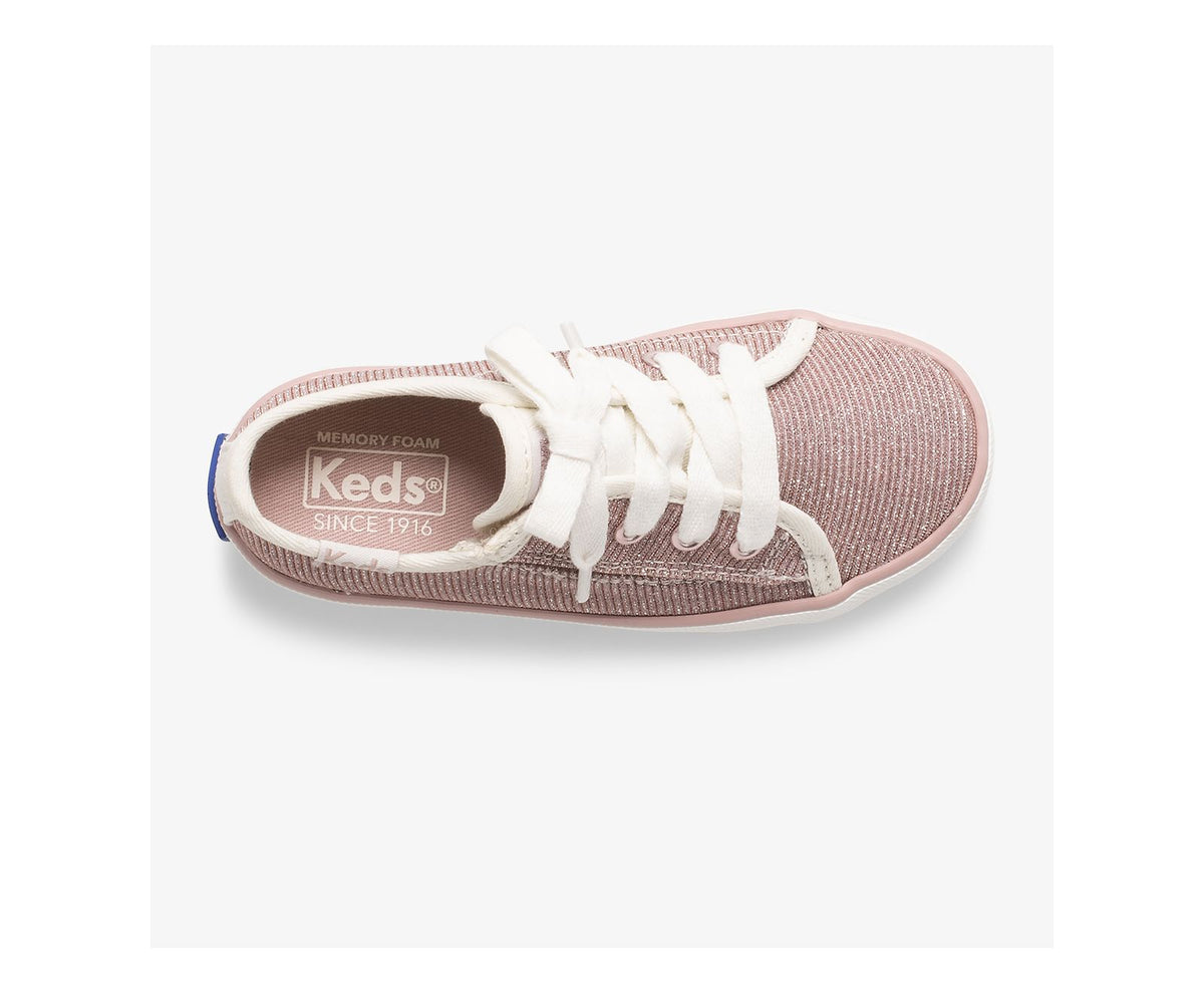 Keds Girls|Boys Little Kid's Kickstart Seasonal Jr Pink Sparkle