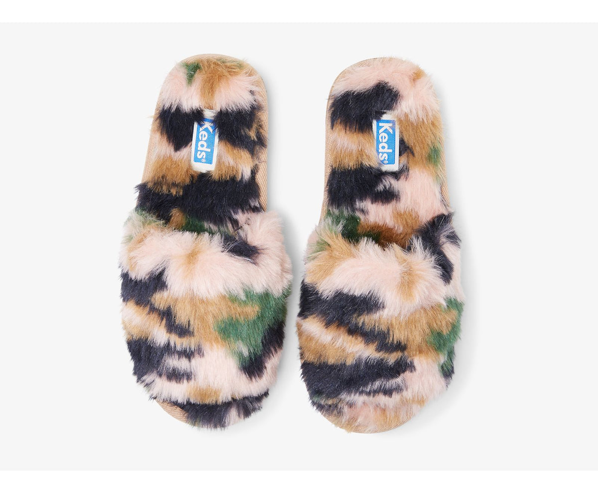 Keds Women Fuzzy Slide Slipper
