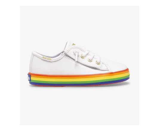 Keds Women Little Kid's Kickstart Leather Jr Rainbow