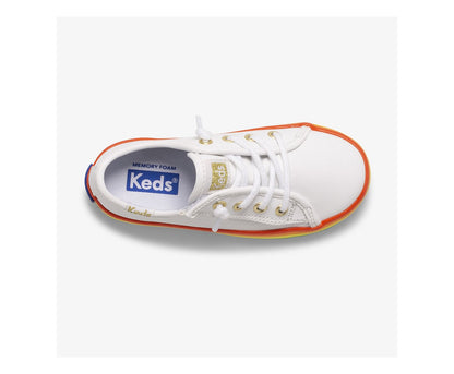 Keds Women Little Kid's Kickstart Leather Jr Rainbow