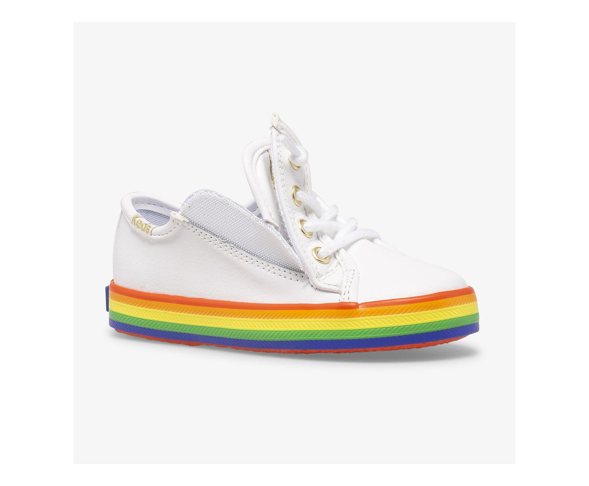 Keds Women Big Kid's Kickstart Leather Jr Rainbow
