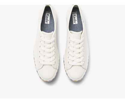 Keds Women Triple Up Leather Rainbow People