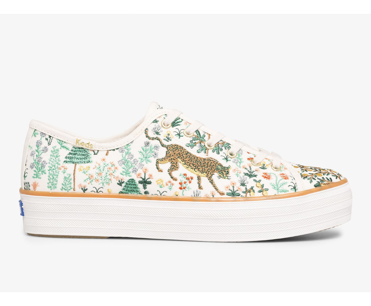 Keds Women Keds x Rifle Paper Co. Triple Kick Menagerie Embroidered
