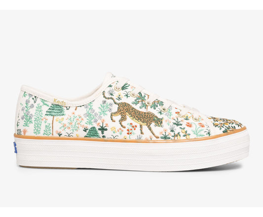 Keds Women Keds x Rifle Paper Co. Triple Kick Menagerie Embroidered