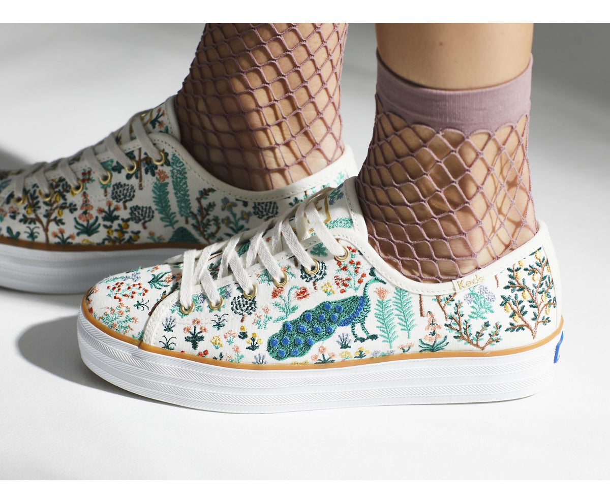 Keds Women Keds x Rifle Paper Co. Triple Kick Menagerie Embroidered