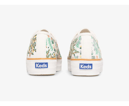 Keds Women Keds x Rifle Paper Co. Triple Kick Menagerie Embroidered