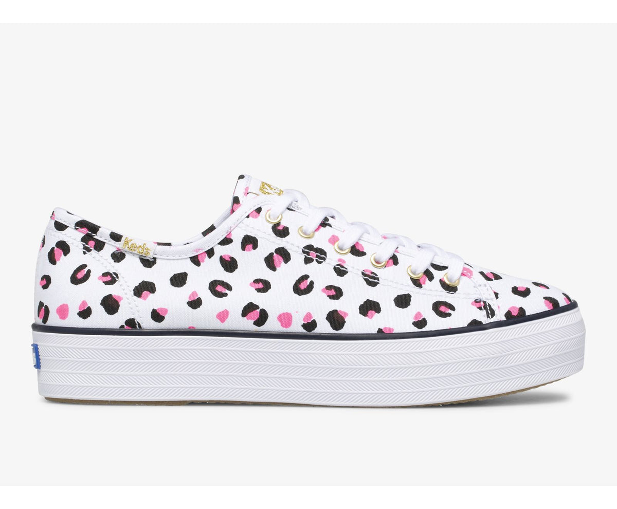 Keds Women Triple Kick Leopard Canvas