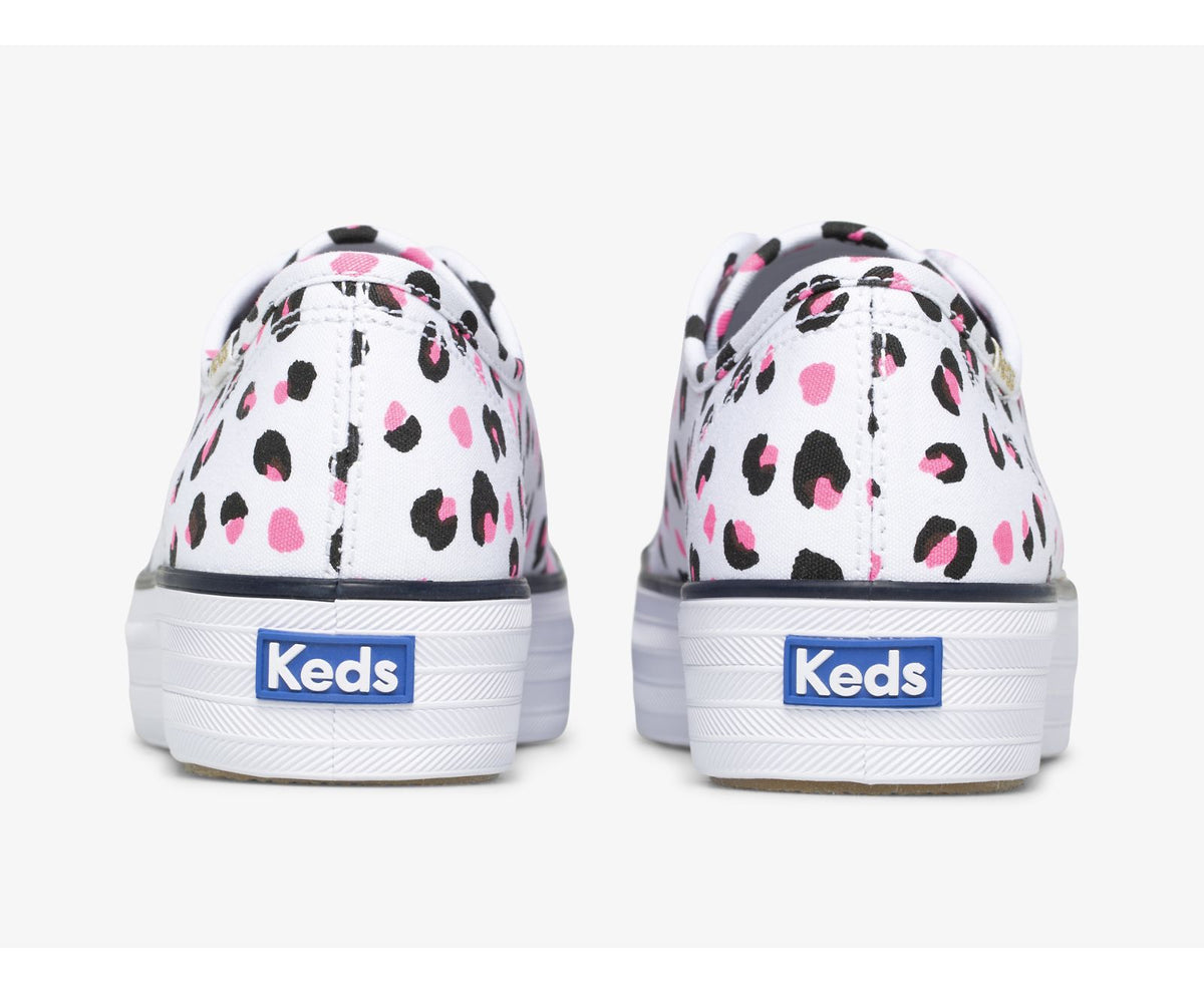 Keds Women Triple Kick Leopard Canvas