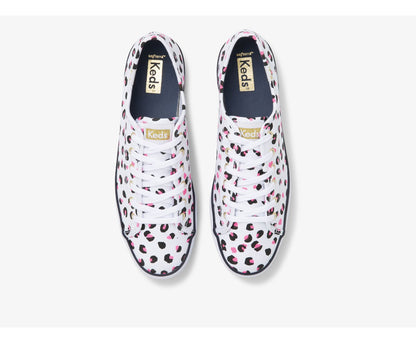 Keds Women Triple Kick Leopard Canvas