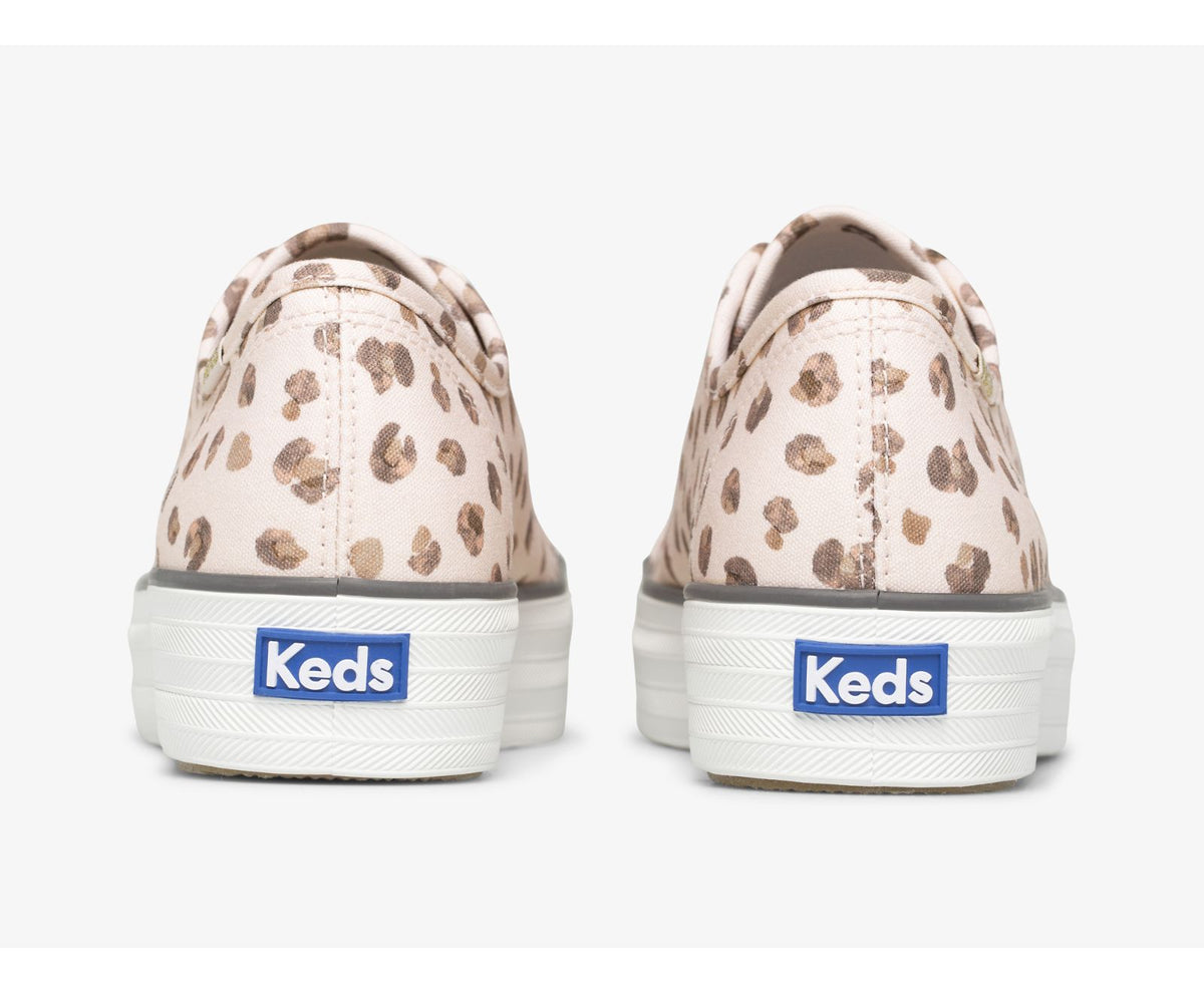 Keds Women Triple Kick Leopard Canvas