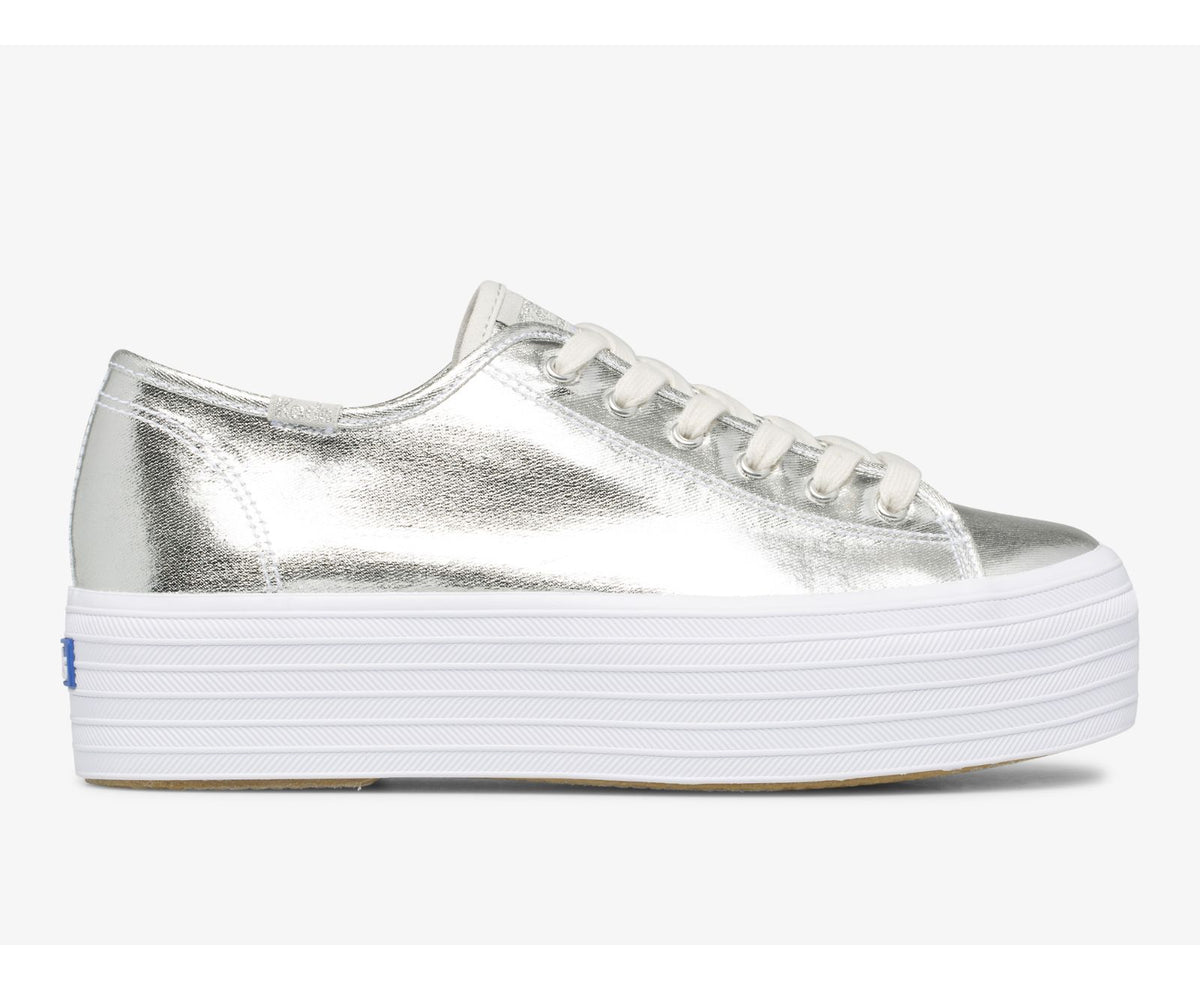 Keds Women Triple Up Metallic Twill
