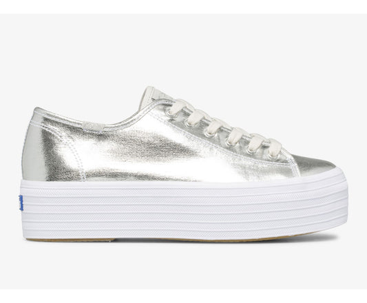 Keds Women Triple Up Metallic Twill