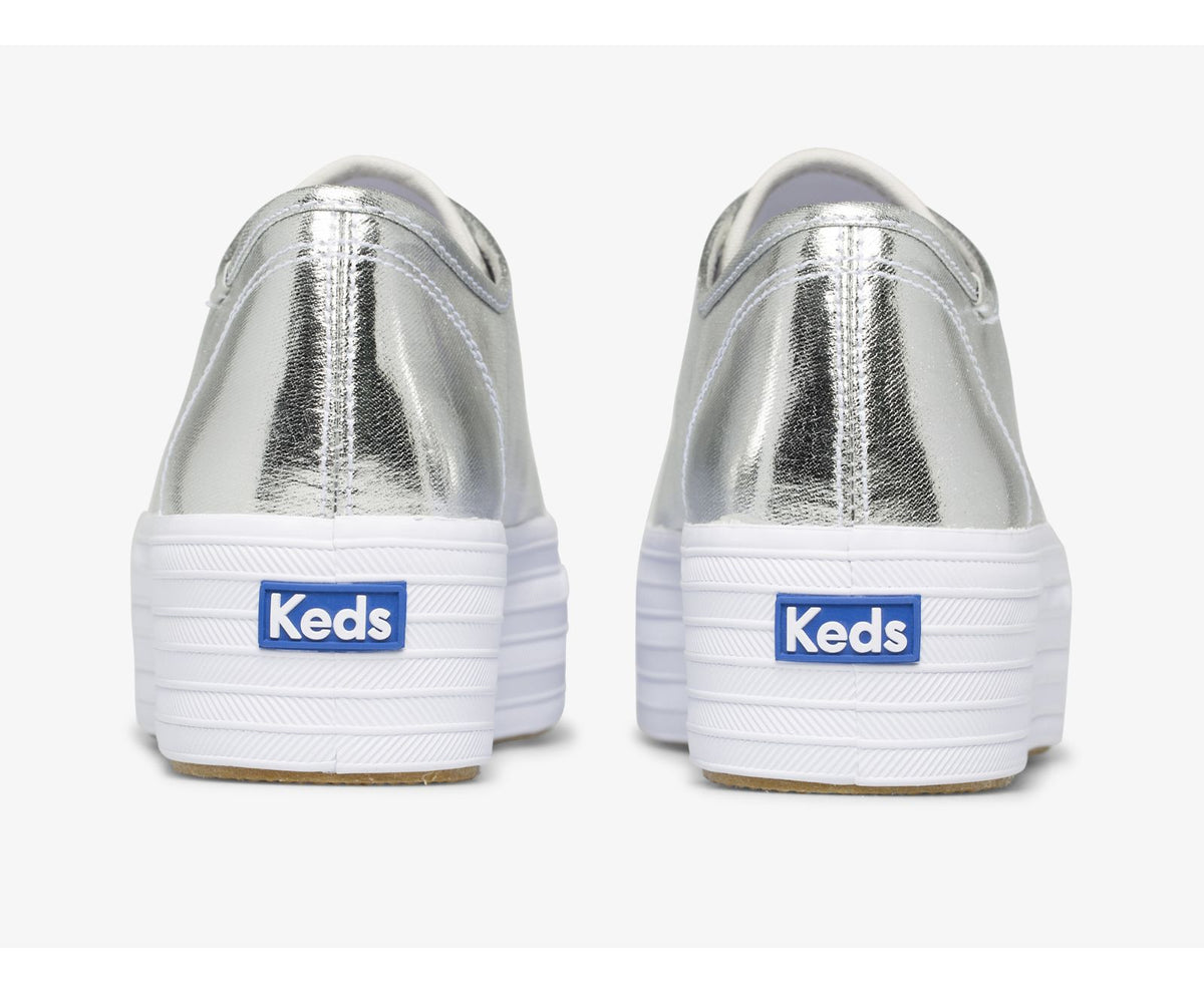 Keds Women Triple Up Metallic Twill